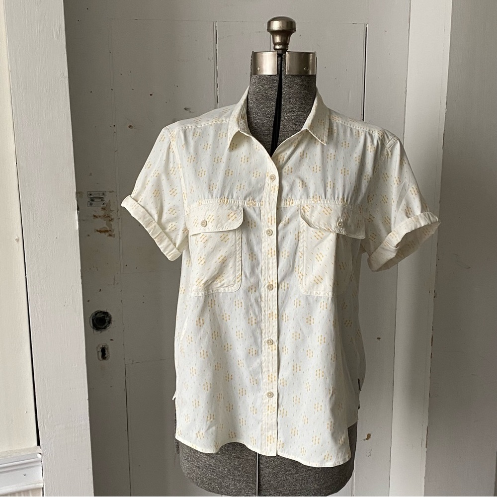 Eddie Bauer Travex Women's Button Down Geometric Print Shirt